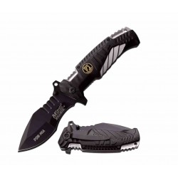 Couteau Mtech POW/MIA A/O Lame Acier Inox Manche Aluminium Linerlock Clip MTA944GY - Livraison Gratuite