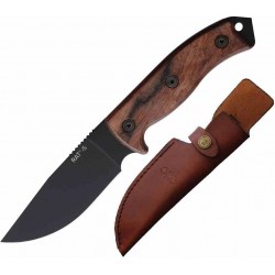 Couteau Ontario RAT 5 Adventurer Lame Acier Carbone Manche Bois Étui Cuir Made In USA ON8649 - Livraison Gratuite