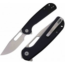 Couteau Eutektik Trinity Black Manche G-10 Lame Acier 14C28N SW Linerlock Clip EUT001 - Livraison Gratuite