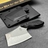 Couteau Gerber Tri-Tip Mini Cleaver Lame Acier 7Cr17MoV Manche Aluminium Black Etui Plastique Rigide G3725 - Livraison Gratuite