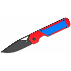 Couteau Kizer Cutlery Militaw Red/Blue Manche G10 Lame Acier Nitro-V Black Linerlock Clip KIV3634A2 - Livraison Gratuite