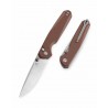 Couteau Bestechman Velix Brown Manche G10 Lame Acier 14C28N Buttonlock Clip BTKMK07B - Livraison Gratuite