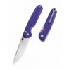 Couteau Bestechman Velix Purple Manche G10 Lame Acier 14C28N Buttonlock Clip BTKMK07C - Livraison Gratuite