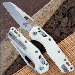 Couteau Microtech MSI White 210T-10PMWH30 Lame Sheepsfoot M390MK Crossbar Lock Clip USA MCT210T10PMWH30 - Livraison Gratuite