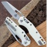 Couteau Microtech MSI White 210T-10PMWH30 Lame Sheepsfoot M390MK Crossbar Lock Clip USA MCT210T10PMWH30 - Livraison Gratuite