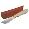 PA8014 Couteau Rite Edge Skinner Manche OS Lame Acier Inox Etui Cuir - Livraison Gratuite