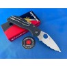 Couteau Spyderco Chaparral Lightweight Lame Acier CTS-XHP Serr Manche Gray FRN Lockback Clip SC152SGY - Livraison Gratuite 