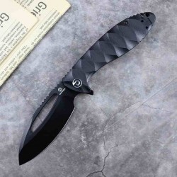 Couteau Defcon Tactical Black Lame Acier 14C28N Manche G10 Linerlock Clip IKBS TD009FBK - Livraison Gratuite