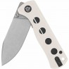 Couteau QSP Canary White Folder Lame Acier 14C28N SW Manche G10 IKBS Linerlock Clip QS150G1 - Livraison Gratuite