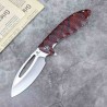 Couteau Defcon Tactical Black/Red Lame Acier 14C28N Manche G10 Linerlock Clip IKBS TD009FRD - Livraison Gratuite