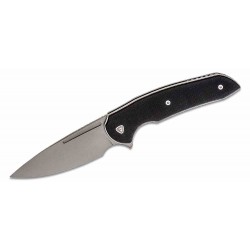 Couteau Ferrum Forge Stinger Black Manche G10 Lame Acier Nitro-V Liner Lock Clip FF005B - Livraison Gratuite