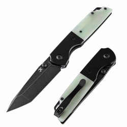 Couteau Kansept Warrior Jade Manche G10 Lame Tanto Acier D2 IKBS Linerlock Clip KT1005T4 - Livraison Gratuite