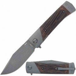 Couteau Schrade Old Timer Frontier Lame Acier 7Cr13MoV Manche Acier/Delrin Linerlock Clip SCH1209461 - Livraison Gratuite