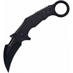 Couteau Smith&Wesson Extreme Ops Karambit A/O Lame Acier 8Cr13MoV Manche G10 Linerlock Clip SW1205008 - Livraison Gratuite