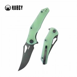 Couteau Kubey Phemius Jade Manche G10 Lame Acier 14C28N Blk IKBS Linerlock Clip KUB149H - Livraison Gratuite