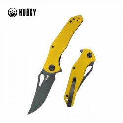 Couteau Kubey Phemius Yellow Manche G10 Lame Acier 14C28N Blk IKBS Linerlock Clip KUB149E - Livraison Gratuite