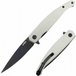 Couteau Kubey MOS Hydra White Manche G-10 Lame Acier 14C28N Blk IKBS Linerlock Clip KUB361B - Livraison Gratuite