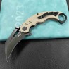 Couteau Kubey Wrath Karambit Tan Manche G-10 Lame Acier 14C28N Blk IKBS KUB261G - Livraison Gratuite