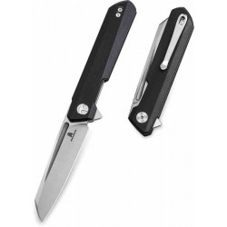 Couteau Bestech Dundee Black Manche G10 Lame Acier CPM-MagnaCut Satin Reverse Tanto IKBS Clip BTKMK09G - Livraison Gratuite