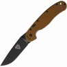 Couteau Ontario RAT IA Tan A/O Manche G10 Lame Acier AUS-8 Linerlock Clip ON8871TN - Livraison Gratuite