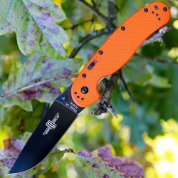 Couteau Ontario RAT IA Orange A/O Manche G10 Lame Acier AUS-8 Linerlock Clip ON8871OR - Livraison Gratuite