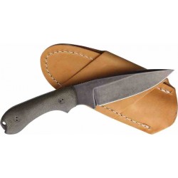 Couteau Bradford Guardian 3.2 3D Od Green Manche Micarta Lame Acier AEB-L Etui Cuir Made USA BRAD32FE102NA - Livraison Gratuite