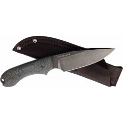 Couteau Bradford Knives Guardian 4 3D Black Manche Micarta Lame Acier N690 Etui Cuir USA BRAD4FE101N - Livraison Gratuite