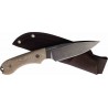 Couteau Bradford Knives Guardian 4 3D Natural Manche Micarta Lame Acier N690 Etui Cuir USA BRAD4FE104N - Livraison Gratuite