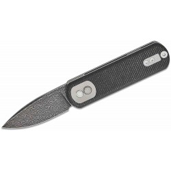 Couteau Vosteed Corgi Pup Damas Lame Drop Point Manche Micarta IKBS Trek Lock Clip VOSA0722 - Livraison Gratuite