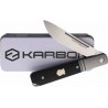 Couteau Karbon Flatline Black Manche G10/Titane Lame Acier 154CM Satin IKBS Framelock Clip KARB112 - Livraison Gratuite