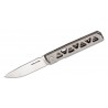 Couteau Real Steel Burns Gray Manche Titane Lame Acier VG-10 Linerlock Clip RS7661 - Livraison Gratuite