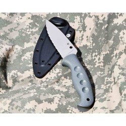 Couteau Spyderco Temperance Gray FRN Handles Lame Serr Acier CPM-CruWear Etui Boltaron Japan SCFB05SGY - Livraison Gratuite