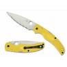 Couteau Spyderco Native Chief Salt Yellow Lame Acier CPM-MagnaCut Serr Manche FRN Lockback USA SC244SYL - Livraison Gratuite