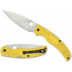 Couteau Spyderco Native Chief Salt Yellow Lame Acier CPM-MagnaCut Manche FRN Lockback USA SC244PYL - Livraison Gratuite