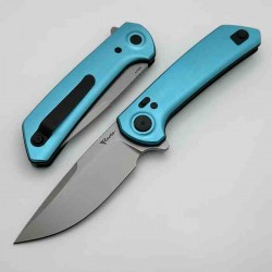 Couteau Reate Knives PL-XF Blue Manche Alu Lame Nitro-V SW Pivot Lock Clip REAPLXFA8 - Livraison Gratuite