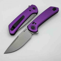 Couteau Reate Knives PL-XF Purple Manche Alu Lame Nitro-V SW Pivot Lock Clip REAPLXFA5 - Livraison Gratuite