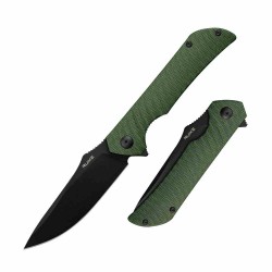 Couteau RUIKE P123-MG Green Manche Micarta Lame Drop Point Acier 14C28N Liner Lock Clip RKEP123MG - Livraison Gratuite