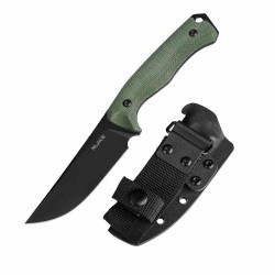 Couteau Ruike F186-MG Green Manche Micarta Lame Acier D2 Blk Etui Plastic RKEF186MG - Livraison Gratuite