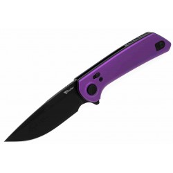 Couteau Reate Knives PL-XF Purple Manche Alu Lame Nitro-V Black Pivot Lock Clip REAPLXFA6 - Livraison Gratuite