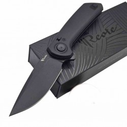 Couteau Reate Knives PL-XF Black Manche Alu Lame Nitro-V Black Pivot Lock Clip REAPLXFA3 - Livraison Gratuite