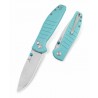 Couteau Bestech Goodboy Light Blue Manche G10 Lame Acier D2 SW IKBS Button Lock Clip BTKMK04B - Livraison Gratuite