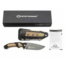 Couteau WithArmour RescueX Tan/Black Manche Plastic Lame Acier 440C Etui Plastic Affuteur WAR089TN - Livraison Gratuite