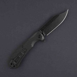 Couteau Daggerr Powie Black Lame Acier 8Cr14MoV Bowie Manche FRN Linerlock Clip DGRPWFBKBW - Livraison Gratuite