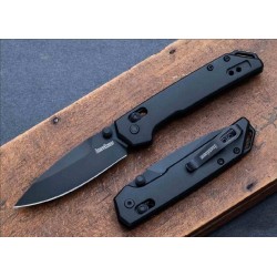 Couteau Kershaw Mini Iridium Black Lame Acier D2 Manche Alum KVT Clip AXIS/Crossbar Lock KS2051BLK - Livraison Gratuite