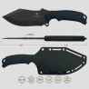 Couteau de Survie Takumitak Neuter Lame Acier 3Cr13 Drop Point Manche & Etui FRN TKF319 - Livraison Gratuite