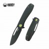 Couteau Kubey Supercell Black Manche Titane Lame Blackwash 14C28N IKBS Linerlock Clip KUB353D - Livraison Gratuite