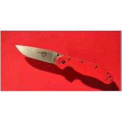 Couteau Ontario RAT Model 1 Red Manche G10 Lame Acier S35VN Satin Liner Lock Clip ON8864 - Livraison Gratuite