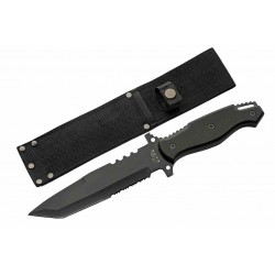 Couteau Tactical Ranger Tanto Lame Acier 3Cr13 Manche Abs Etui Nylon CN211631 - Livraison Gratuite