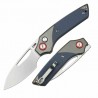 Couteau CJRB Cutlery Version Gray/Blue Manche Alu Lame Acier AR-RPM9 IKBS Button Lock Clip J1949GY - Livraison Gratuite