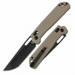 Couteau CJRB Bellona Desert Manche G10 Lame Tanto Acier AR-RPM9 Black IKBS Crossbar Lock Clip J1947BDE - Livraison Gratuite